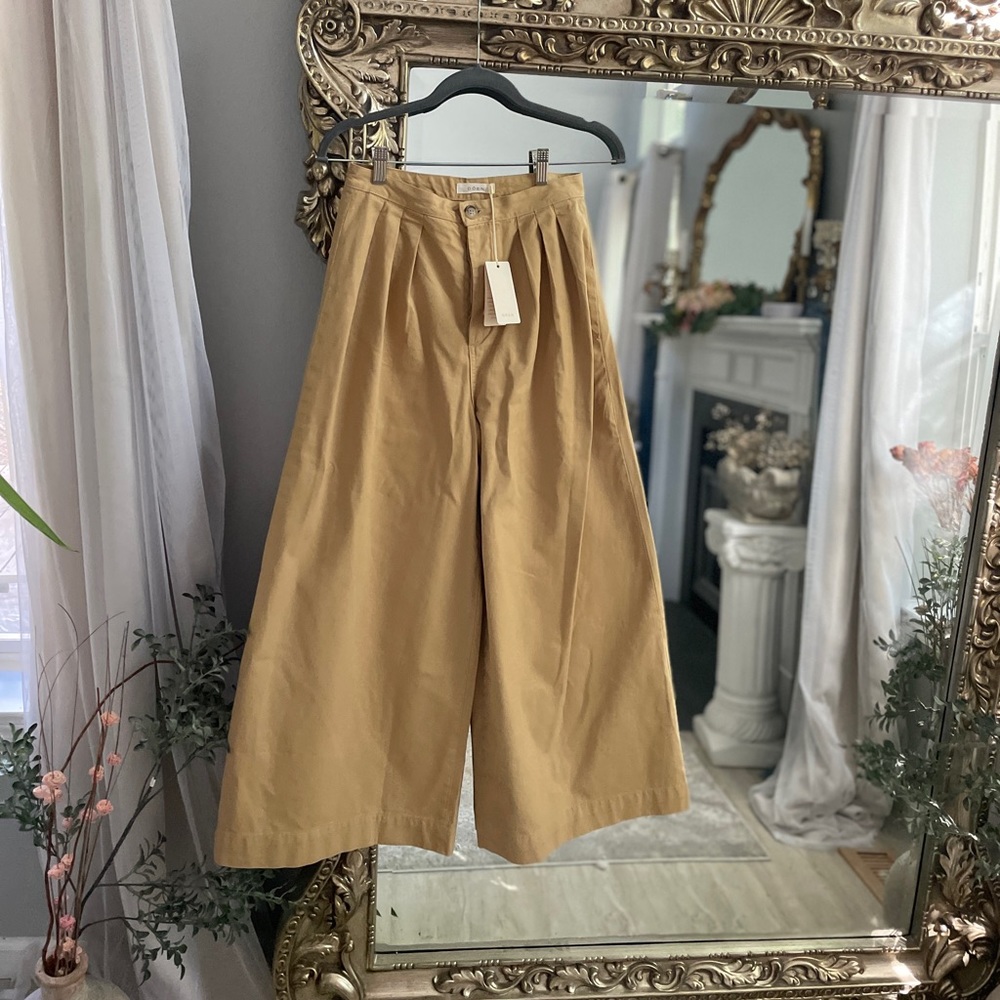 Doen Valentin khaki wide leg pants NWOT